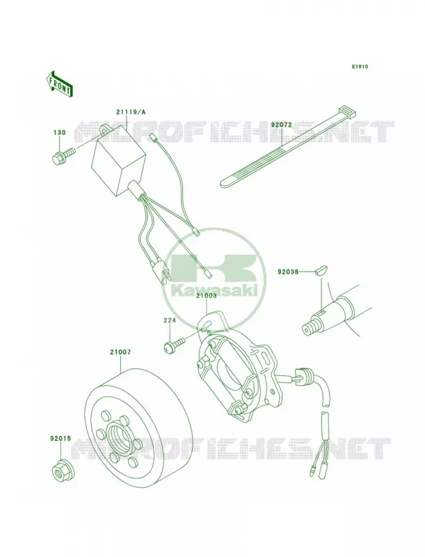 Generator Kawasaki MOTOS 60 1993 KX60  KX60-B9