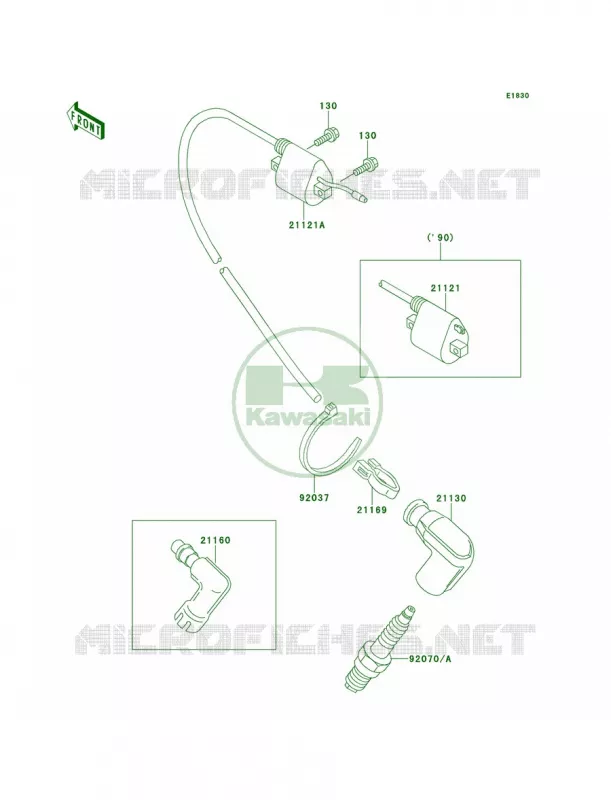 Ignition Coil Kawasaki MOTOS 60 1993 KX60  KX60-B9