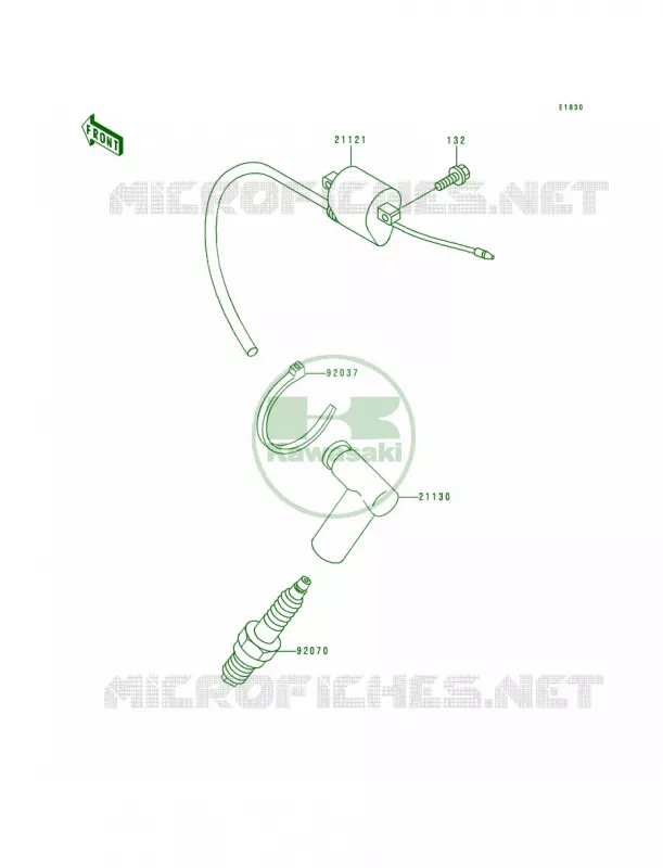Ignition Coil Kawasaki MOTOS 80 1993 KX80  KX80-R3
