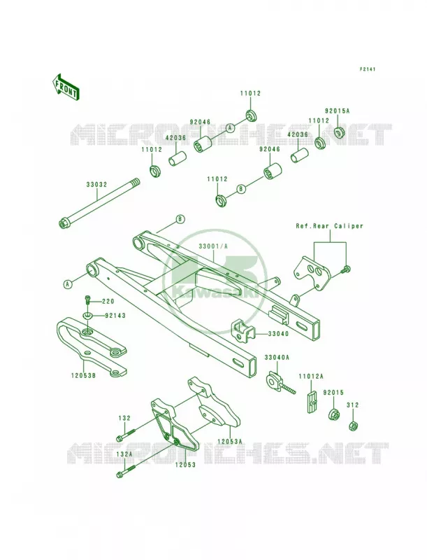 Swing Arm Kawasaki MOTOS 80 1993 KX80  KX80-R3