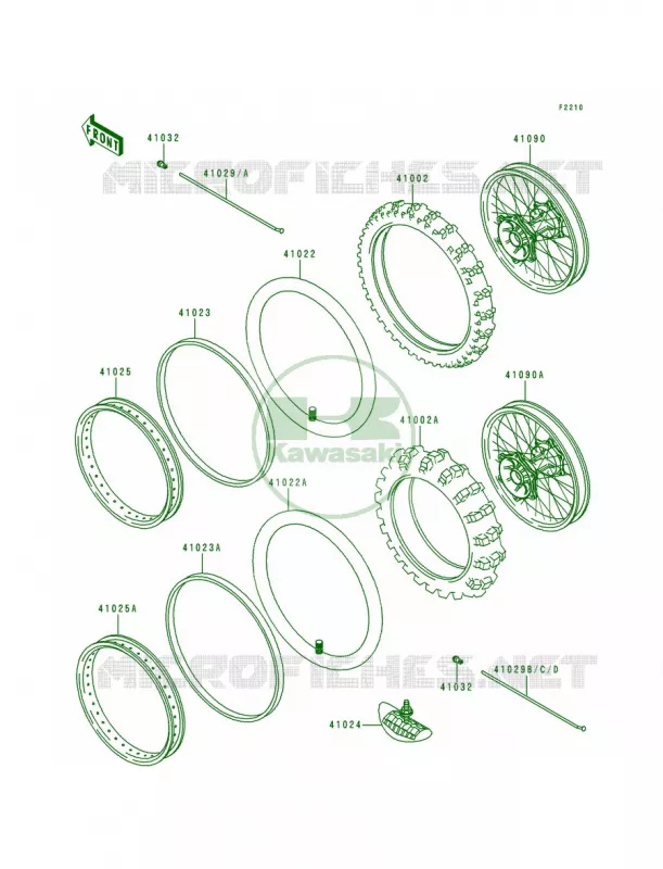 TireKX80-R2R3 Kawasaki MOTOS 80 1993 KX80  KX80-R3