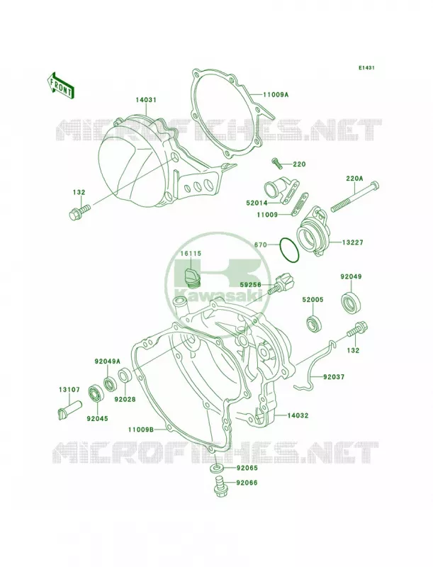 Engine Cover Kawasaki MOTOS 60 1992 KX60  KX60-B8