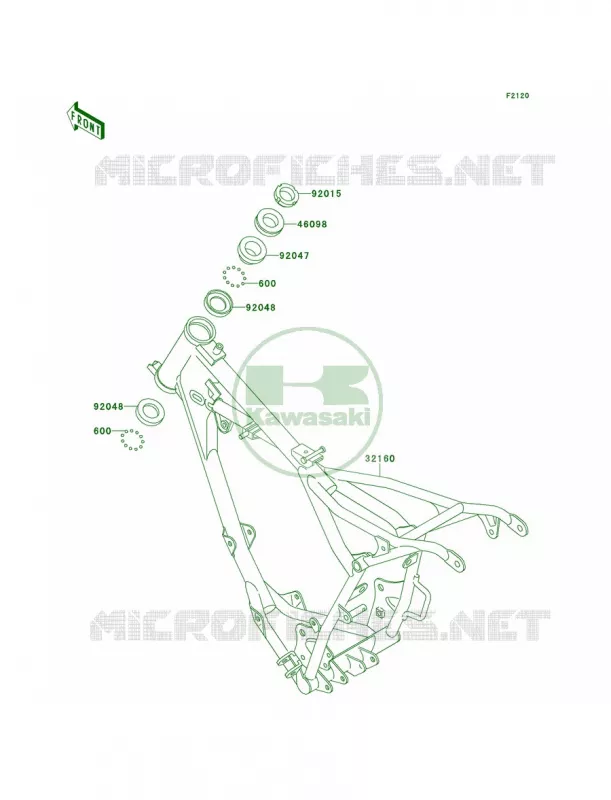 Frame Kawasaki MOTOS 60 1992 KX60  KX60-B8