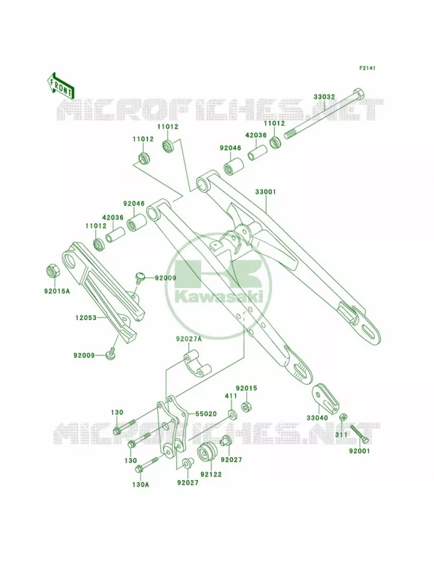 Swing Arm Kawasaki MOTOS 60 1992 KX60  KX60-B8