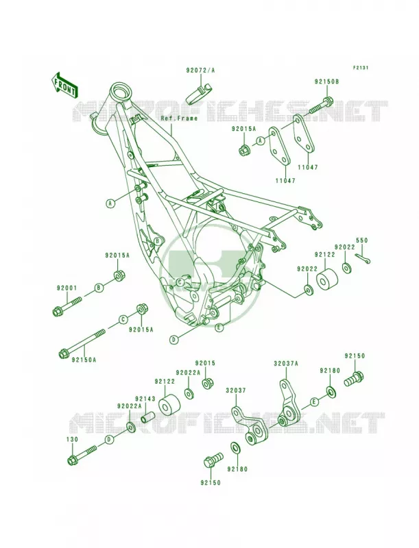 Frame Fitting Kawasaki MOTOS 80 1992 KX80  KX80-R2