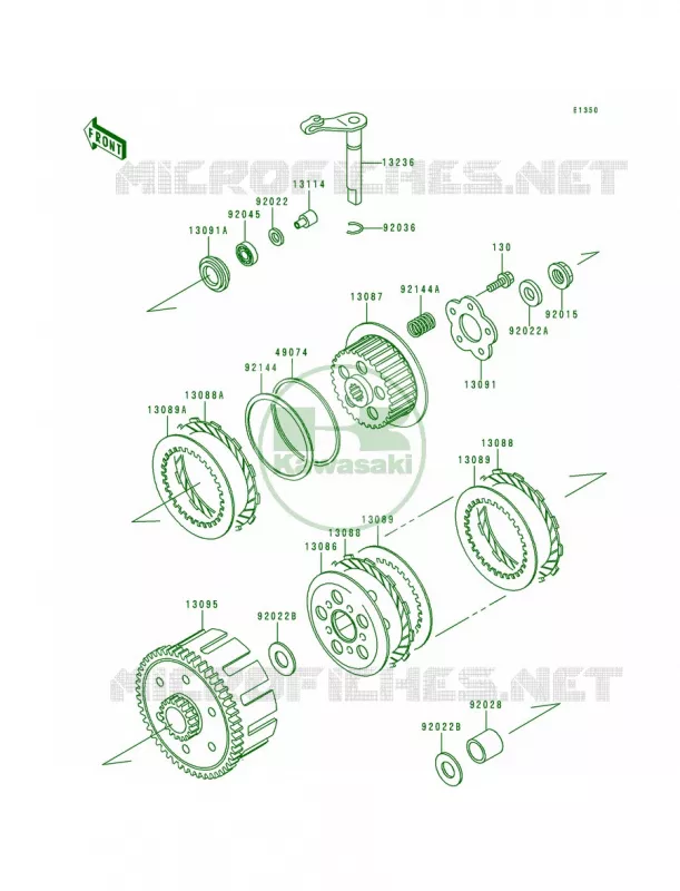 Clutch Kawasaki MOTOS 80 1992 KX80 Big Wheels  KX80-T2