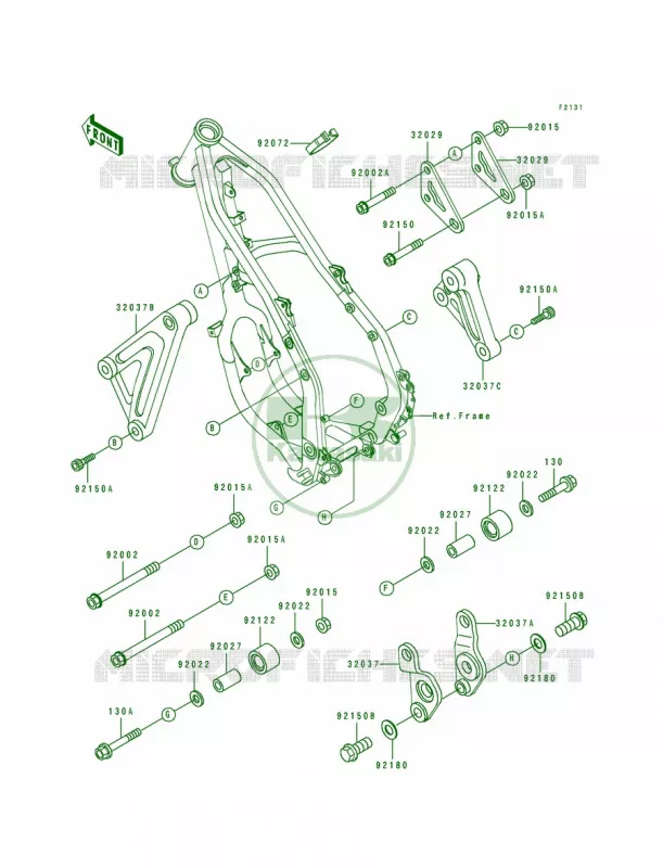 Frame Fitting Kawasaki MOTOS 125 1991 KX125  KX125-H2