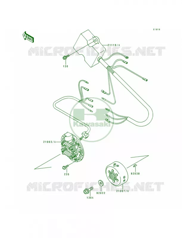 Generator Kawasaki MOTOS 125 1991 KX125  KX125-H2