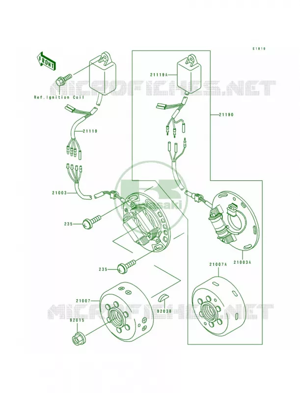 Generator Kawasaki MOTOS 500 1991 KX500  KX500-E3