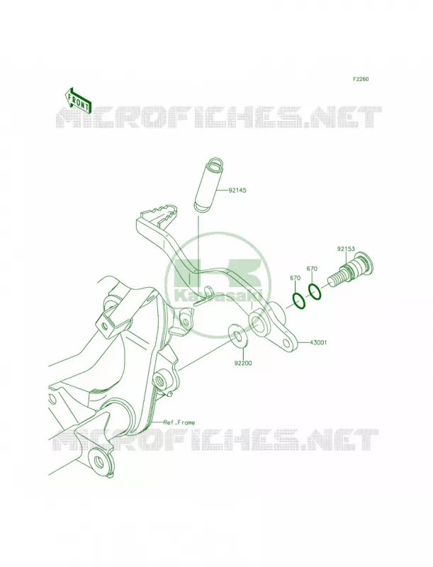 Brake Pedal Kawasaki MOTOS 140 2014 KLX140L  KLX140BEF