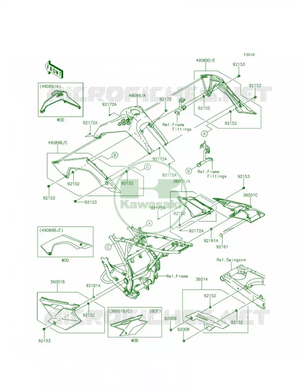 Side CoversChain Cover Kawasaki MOTOS 140 2014 KLX140L  KLX140BEF