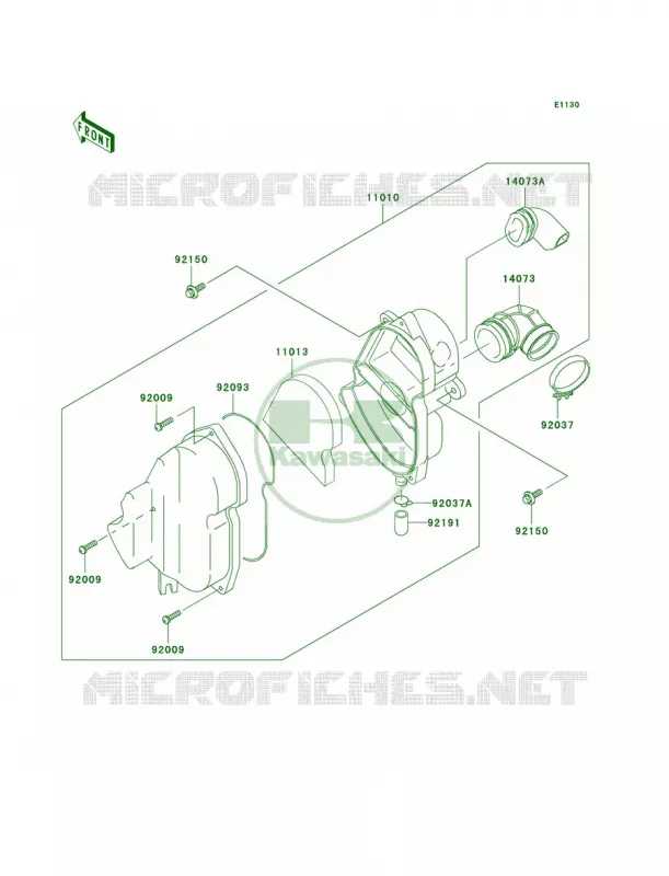 Air Cleaner Kawasaki MOTOS 110 2008 KLX110  KLX110A8F
