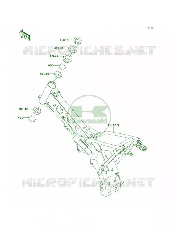 Frame Kawasaki MOTOS 110 2008 KLX110  KLX110A8F