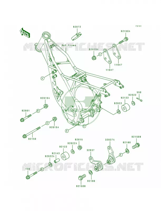 Frame Fitting Kawasaki MOTOS 80 1991 KX80  KX80-R1