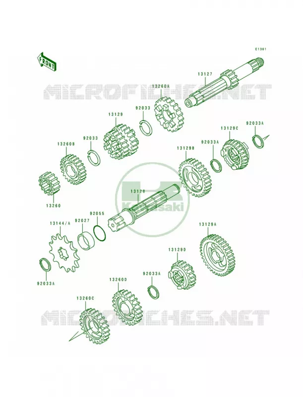 Transmission Kawasaki MOTOS 80 1991 KX80  KX80-R1