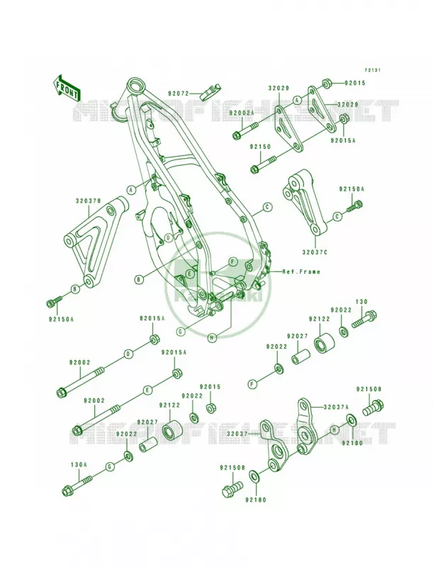 Frame Fitting Kawasaki MOTOS 125 1990 KX125  KX125-H1