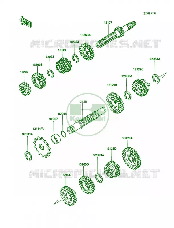 Transmission Kawasaki MOTOS 80 1990 KX80  KX80-L3
