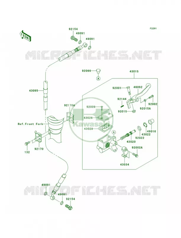 Front Master Cylinder Kawasaki MOTOS 140 2008 KLX140  KLX140A8F