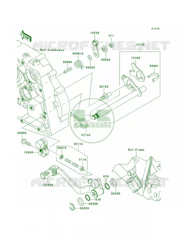Gear Change Mechanism Kawasaki MOTOS 140 2008 KLX140  KLX140A8F