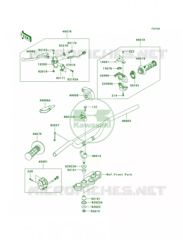 HandlebarABF Kawasaki MOTOS 140 2008 KLX140  KLX140A8F