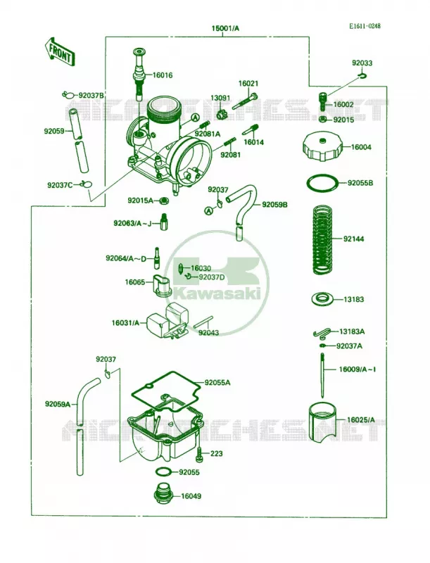 Carburetor Kawasaki MOTOS 80 1990 KX80 Big Wheels  KX80-N3