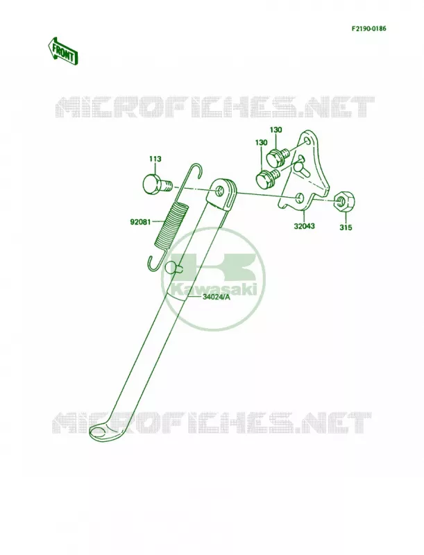 Stands Kawasaki MOTOS 80 1990 KX80 Big Wheels  KX80-N3