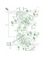 Crankcase voor Kawasaki KX500 1989