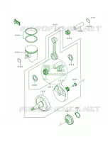 CrankshaftPiston voor Kawasaki KX500 1989