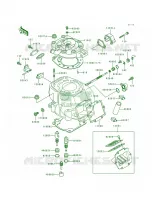 Cylinder HeadCylinder voor Kawasaki KX500 1989