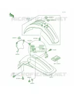 Fender voor Kawasaki KX500 1989