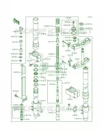 Front ForkKX500 E2 voor Kawasaki KX500 1989