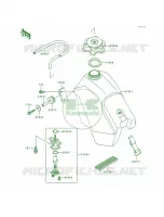 Fuel Tank voor Kawasaki KX500 1989