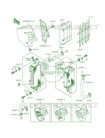 Radiator voor Kawasaki KX500 1989