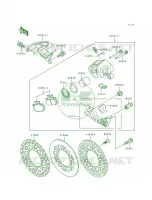 Rear Caliper voor Kawasaki KX500 1989