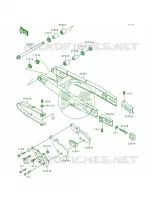Swing ArmKX500 E1 voor Kawasaki KX500 1989