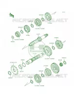 Transmission voor Kawasaki KX500 1989