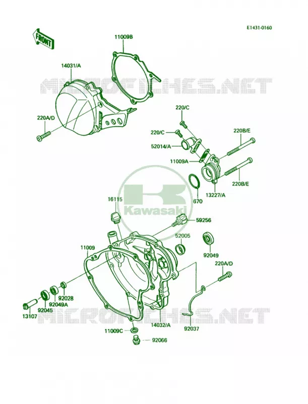 Engine Covers Kawasaki MOTOS 60 1988 KX60  KX60-B4