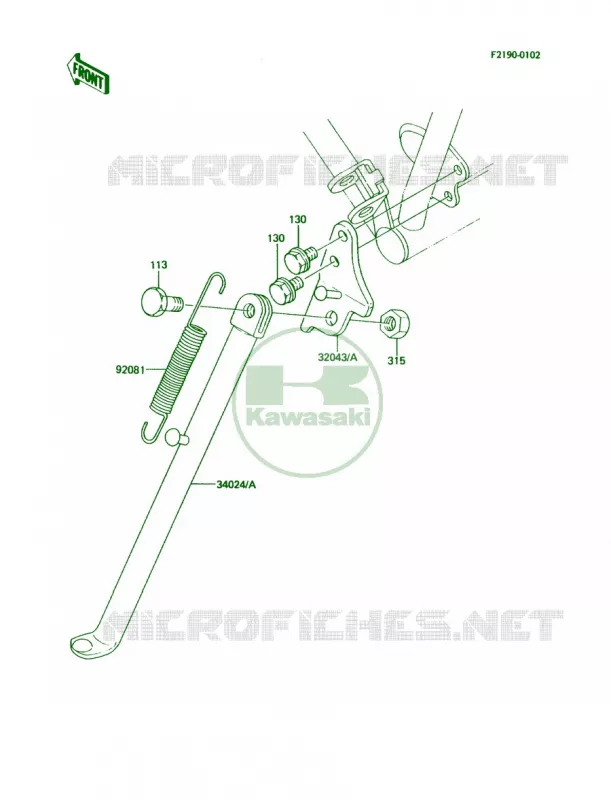Stands Kawasaki MOTOS 60 1987 KX60  KX60-B3