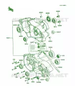 Crankcase voor Kawasaki KX60 1985