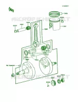 CrankshaftPistons voor Kawasaki KX60 1985