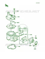Cylinder HeadCylinder voor Kawasaki KX60 1985