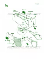 Side Covers voor Kawasaki KX60 1985