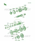 Transmission voor Kawasaki KX60 1985