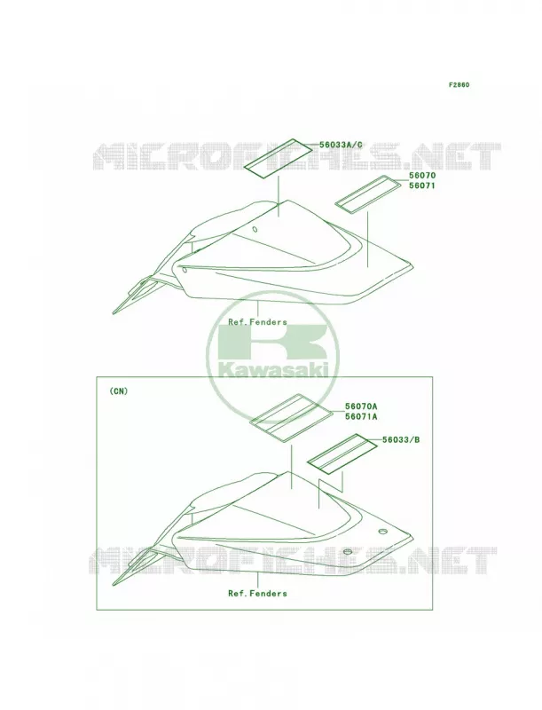 Labels Kawasaki MOTOS 110 2007 KLX110  KLX110A7F