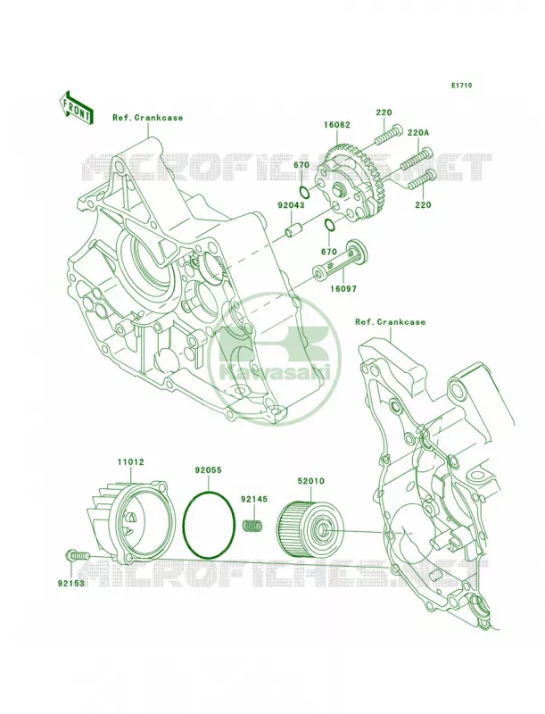 Oil Pump Kawasaki MOTOS 110 2007 KLX110  KLX110A7F