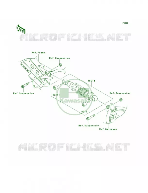 Shock Absorbers Kawasaki MOTOS 110 2007 KLX110  KLX110A7F