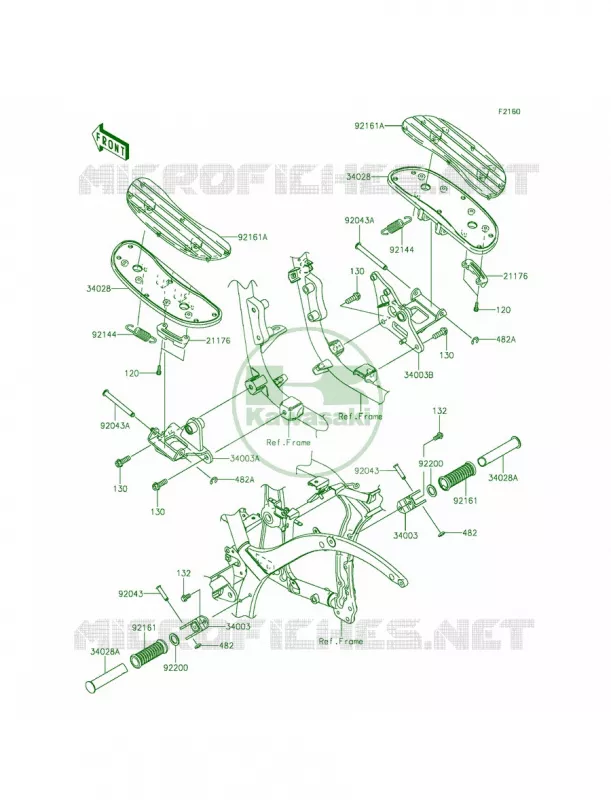 Footrests Kawasaki MOTOS 900 2015 Vulcan 900 Classic LT  VN900DFF