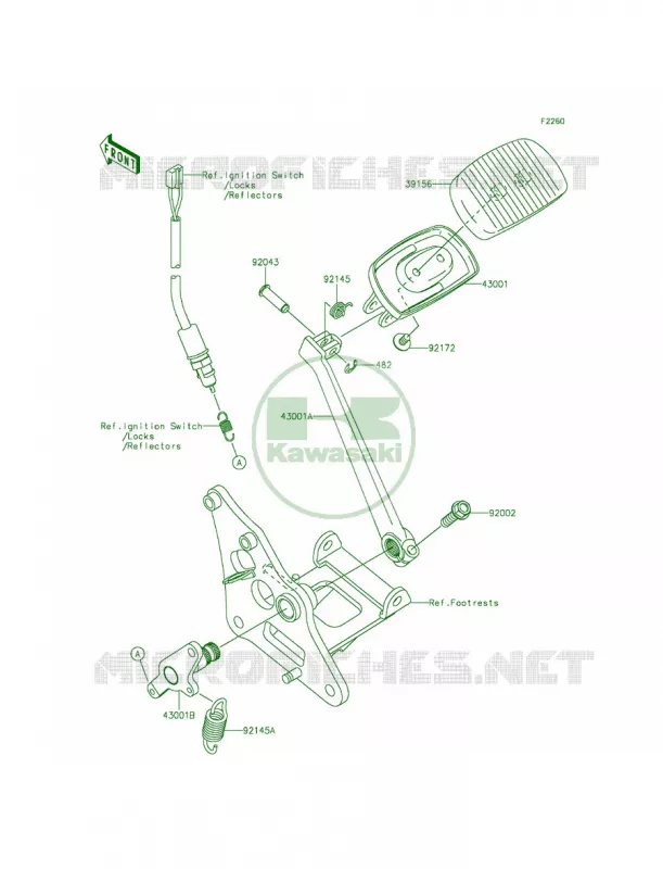 Brake PedalTorque Link Kawasaki MOTOS 900 2014 Vulcan 900 Classic LT  VN900DEF