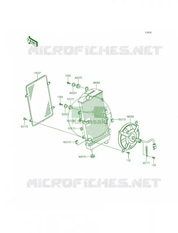 Radiator Kawasaki MOTOS 900 2014 Vulcan 900 Classic LT  VN900DEF
