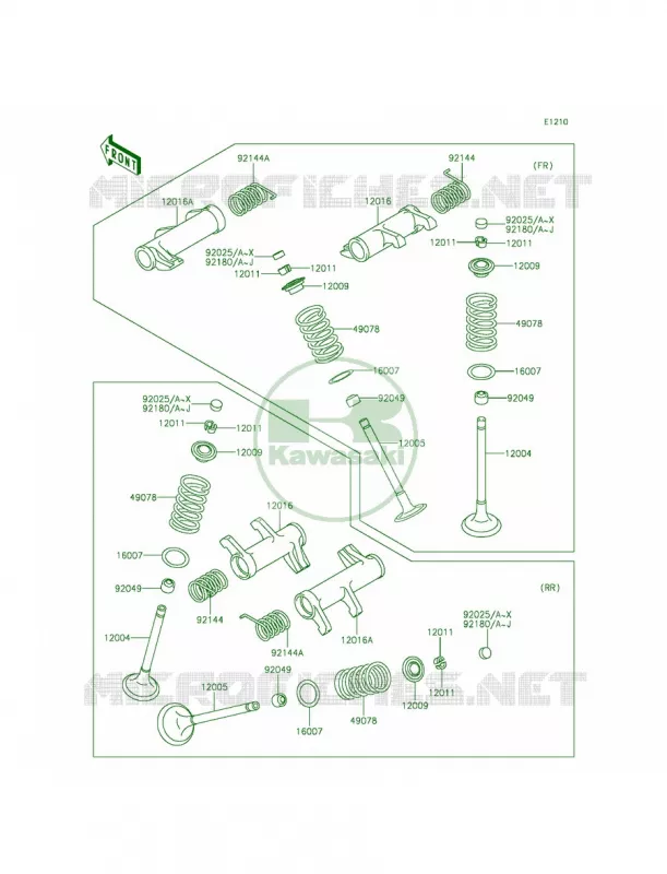Valves Kawasaki MOTOS 900 2014 Vulcan 900 Classic LT  VN900DEF